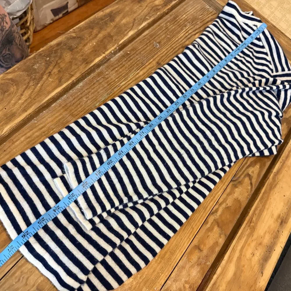 Todd Snyder Premium Cashmere Pocket Tee Sweater Blue and White Stripe Mens XS - Picture 7 of 7
